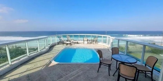 Cobertura Frontal Mar na Barra da Tijuca Av Lúcio Costa